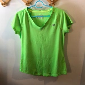 New balance lime green workout top size m